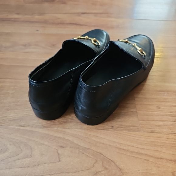 Gucci BLACK Leather Loafers US Size 7.5 - Picture 5 of 8